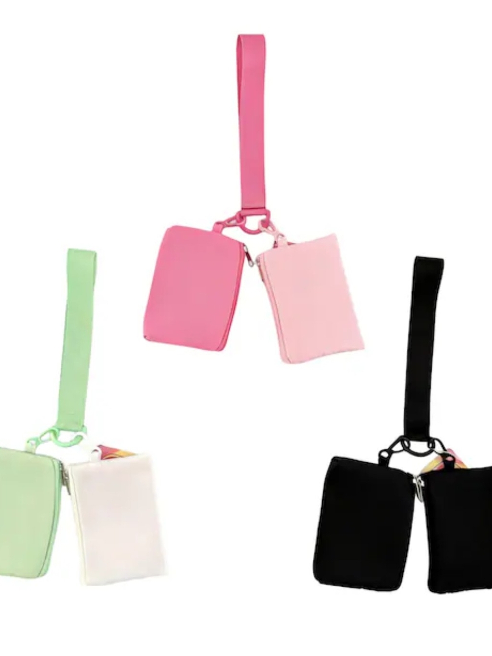 Qty 24 Mini Wristlet Bag, 8 Of Each Color Combo